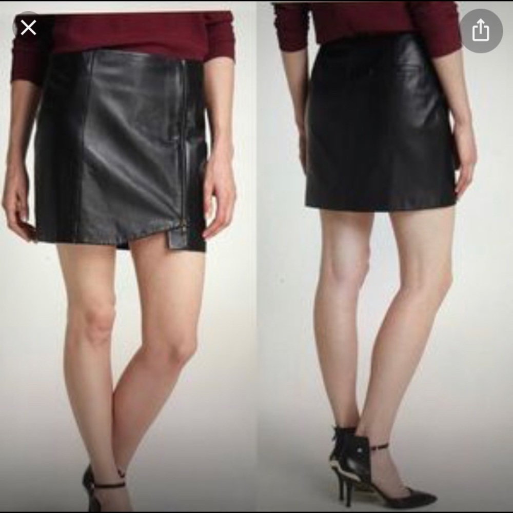 Leith 100% leather skirt.  Size 6
